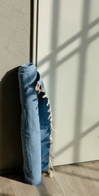 Covor de yoga  - 100% bumbac - albastru deschis
