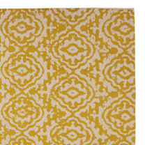 Covor - 100% bumbac - țesut manual - imprimeu ikat galben