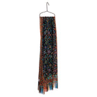 Eșarfă - lână 100% -  70x190 cm - negru/multicolor