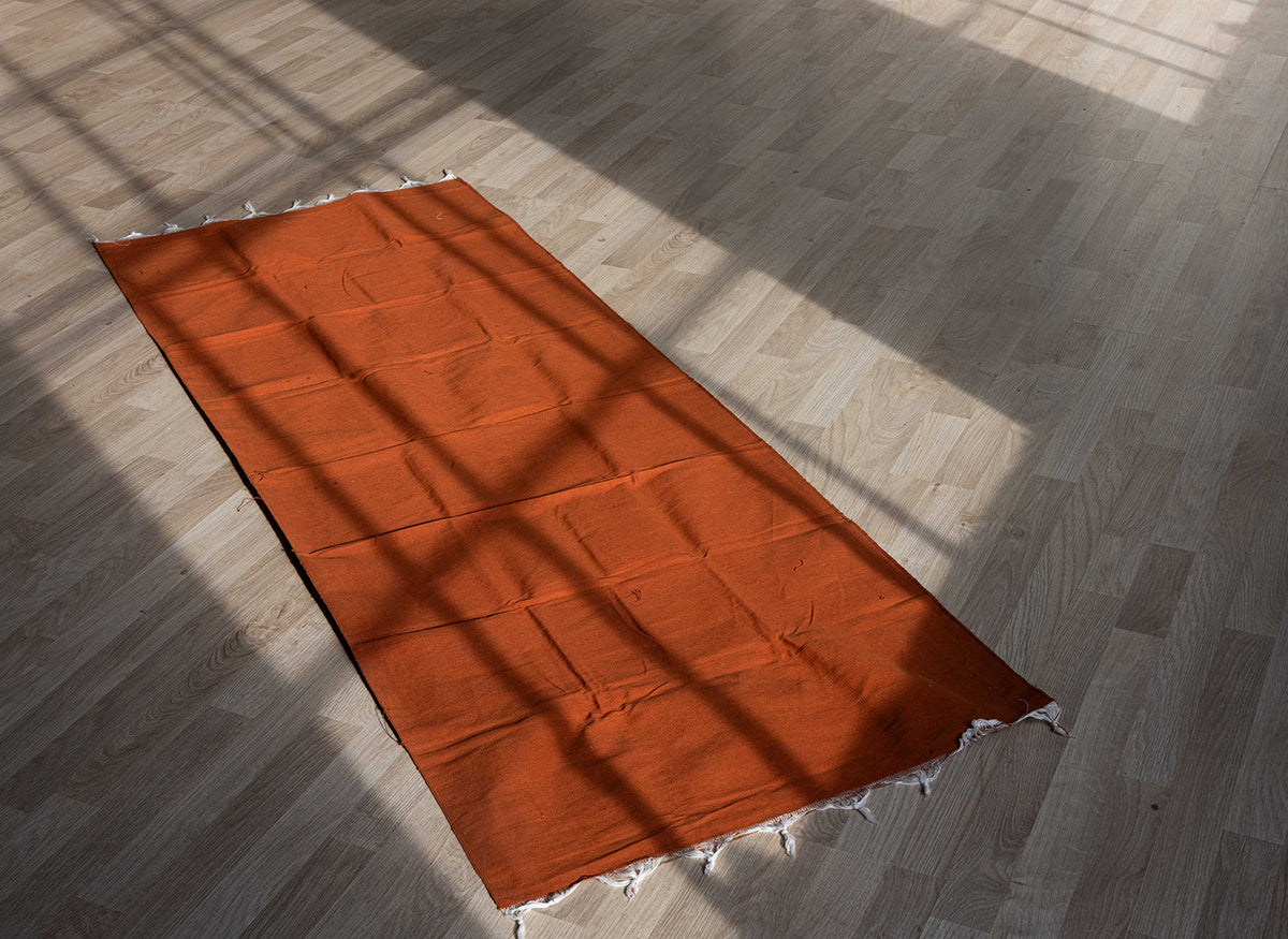 Covor de yoga (ușor) - 100% bumbac - roșu