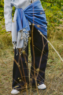 Scarf - 100% Satin Silk - Reversbale - 70x180cm -