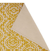Covor - 100% bumbac - țesut manual - imprimeu ikat galben