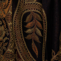 Eșarfă jamavar - lână 100%, 70x190 cm - multicolor negru