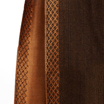 Eșarfă - satin de mătase 100%- reversibilă - 70x190 cm - caramel/maro