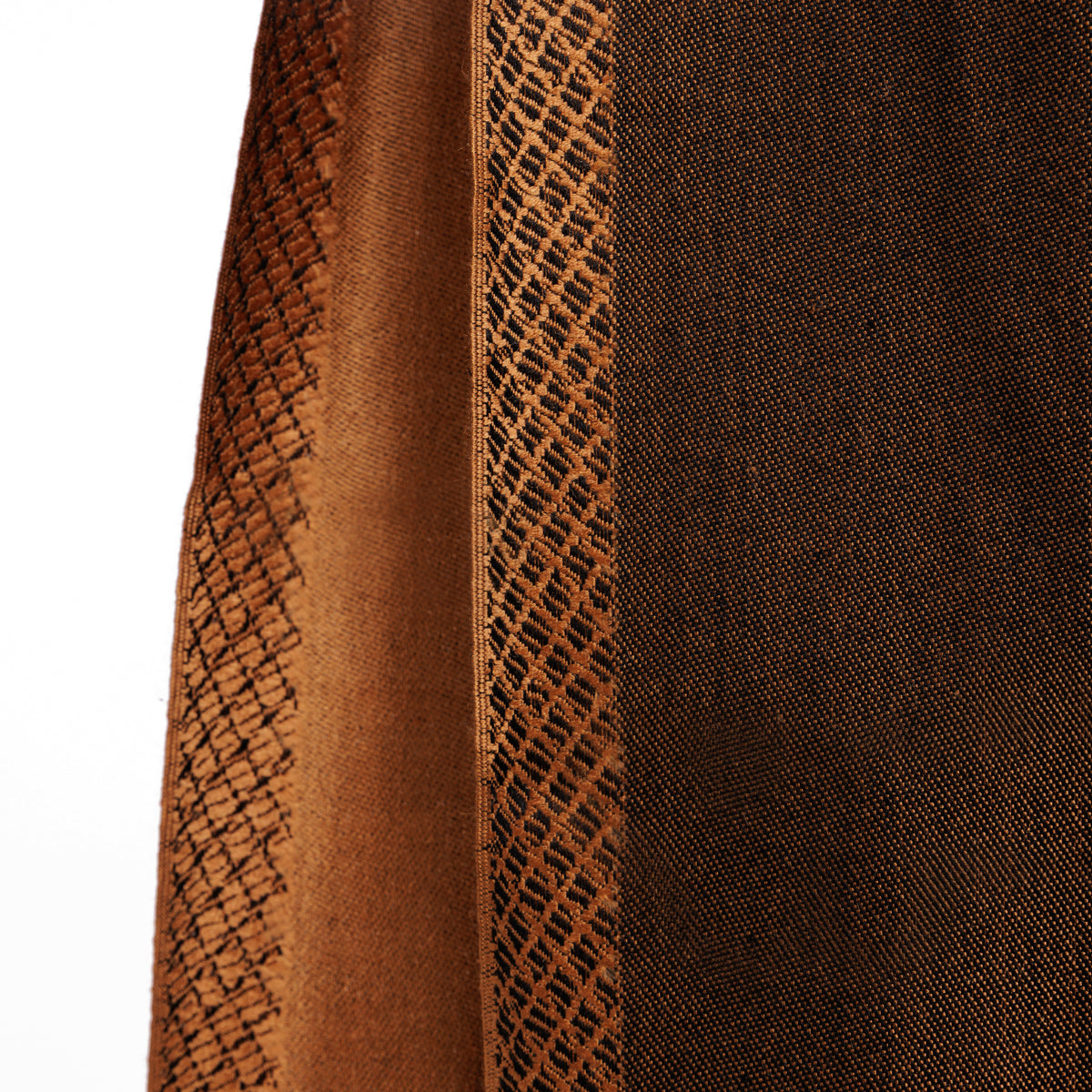 Eșarfă - satin de mătase 100%- reversibilă - 70x190 cm - caramel/maro