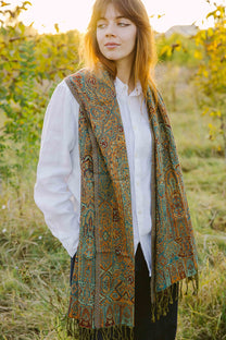 Scarf -100% Marino wool - Jamavar - 70x180cm -