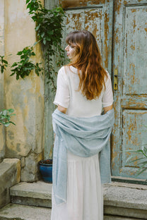 Scarf - Fine Wool/Silk - Jacuard - 70x200cm -