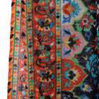 Eșarfă - lână 100% -  70x190 cm - negru/multicolor