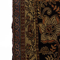 Eșarfă jamavar - lână 100%, 70x190 cm - multicolor negru