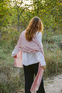 Scarf - Fine Wool/Silk - Jacuard - 70x200cm -