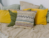 Husă de pernă decorativă - Țesută manual - 100% Bumbac - Model Tribal Zigzag (2)