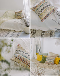 Husă de pernă decorativă - Țesută manual - 100% Bumbac - Model Tribal Zigzag (6)