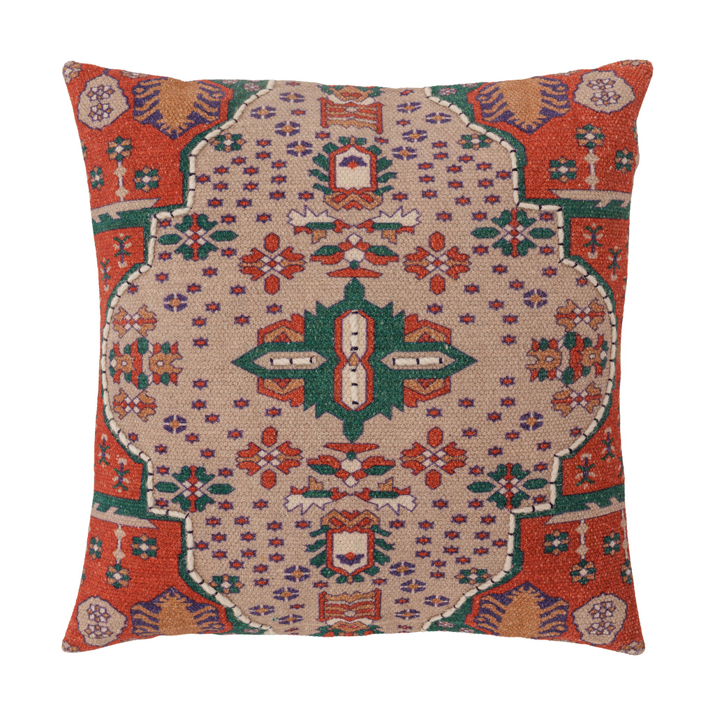 Husă de pernă decorativă - Țesută manual - 100% Bumbac - Model Medalion Vintage Persian (1)