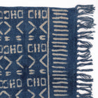 Covor - 100% Bumbac - Țesut manual și imprimat - Model Aztec Albastru Indigo (3)