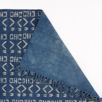 Covor - 100% Bumbac - Țesut manual și imprimat - Model Aztec Albastru Indigo (5)