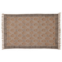 Covor - 100% Bumbac - Țesut manual și imprimat - Medalion Paisley Teracotă (1)