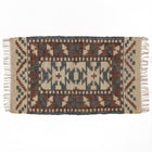 Covor - 100% Iută - Țesut manual - Kilim Tribal Teracotă și Bleu (1)