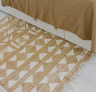 Covor - Iută/Bumbac - Țesut manual - Model Tribal Geometric Crem-Natur (8)