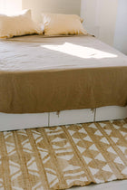 Covor - Iută/Bumbac - Țesut manual - Model Tribal Geometric Crem-Natur (10)