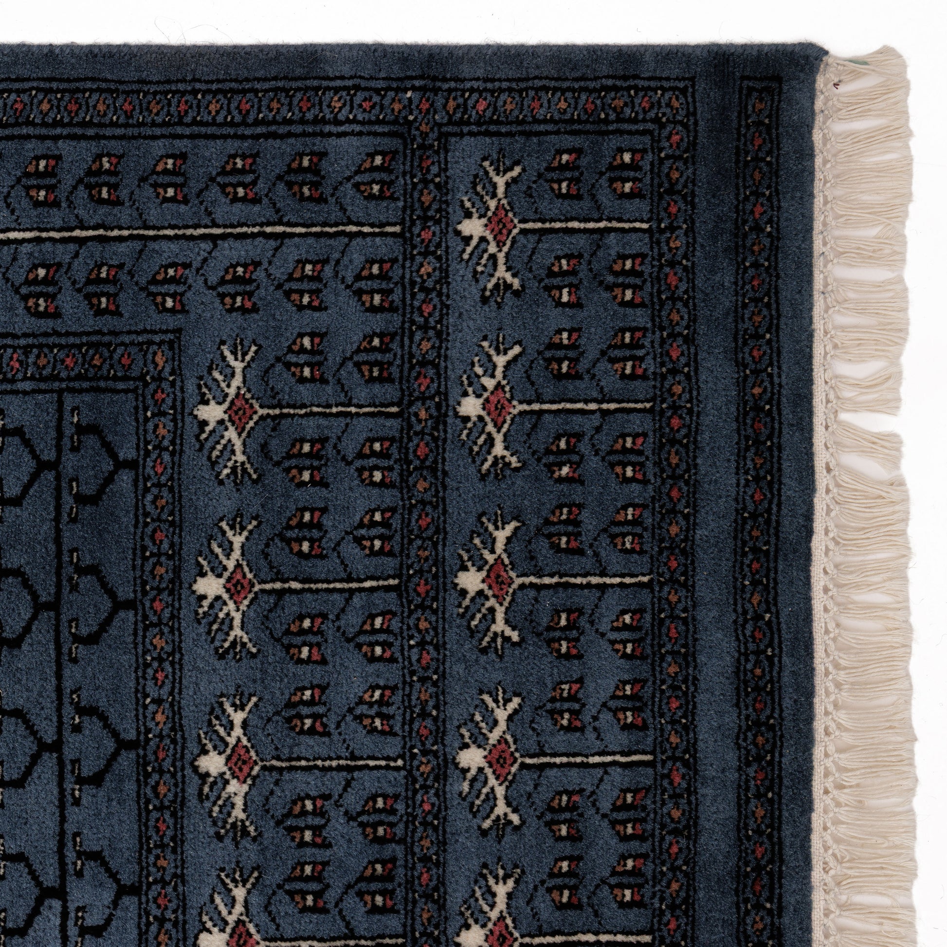 Covor Lână Merinos Înnoat Manual – Hachli Ensi Indigo (3)