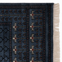 Covor Lână Merinos Înnoat Manual – Hachli Ensi Indigo (3)