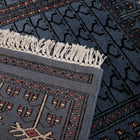 Covor Lână Merinos Înnoat Manual – Hachli Ensi Indigo (9)
