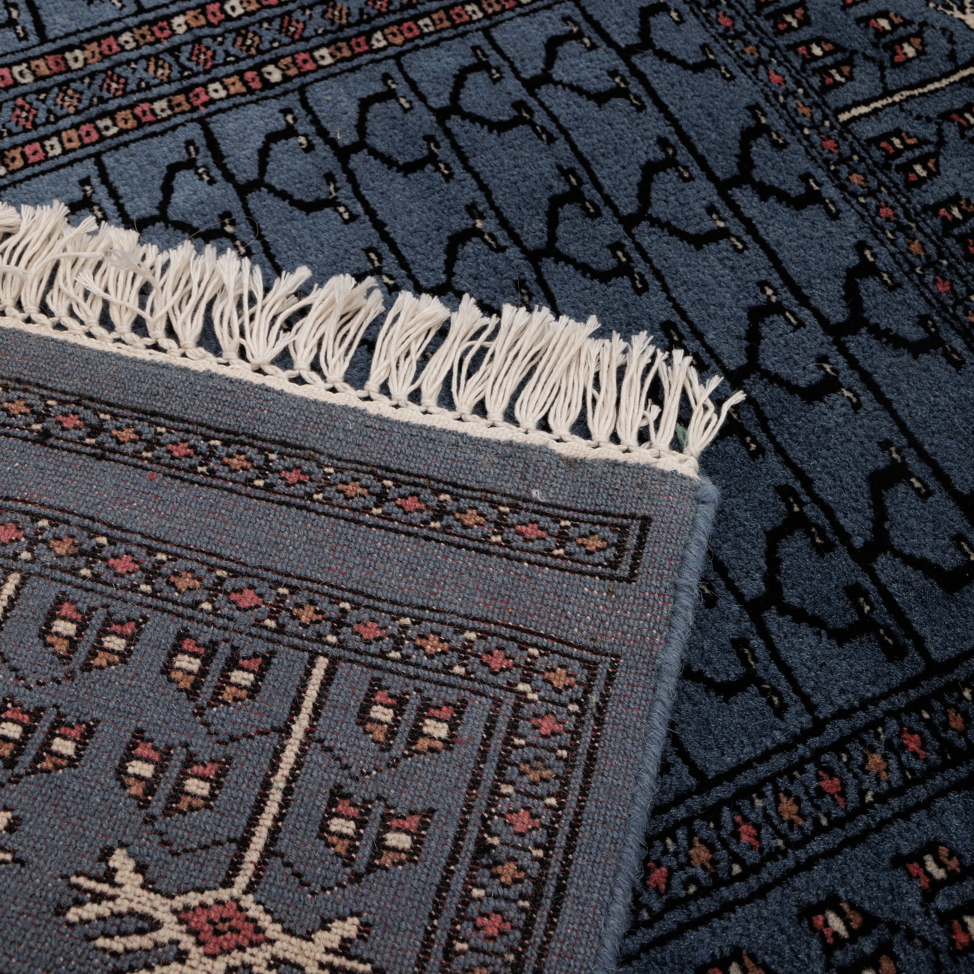 Covor Lână Merinos Înnoat Manual – Hachli Ensi Indigo (9)