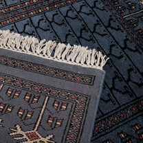 Covor Lână Merinos Înnoat Manual – Hachli Ensi Indigo (9)