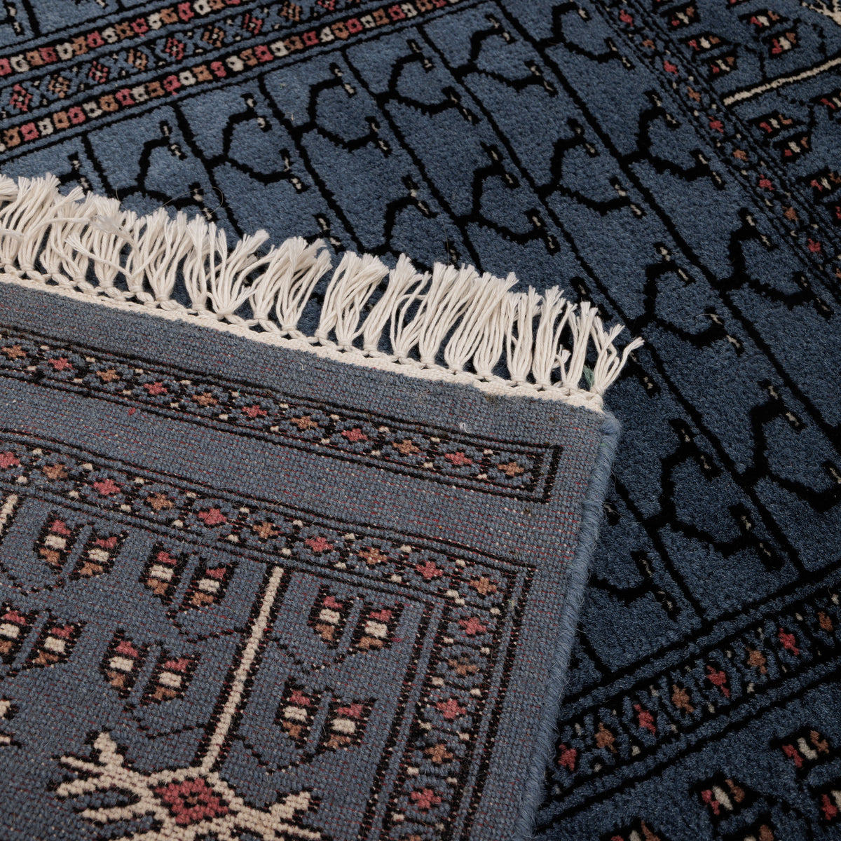 Covor Lână Merinos Înnoat Manual – Hachli Ensi Indigo (9)
