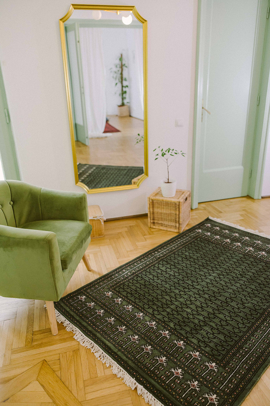 Covor Lână Merinos Înnoat Manual – Hachli Ensi Verde (4)