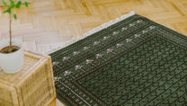 Covor Lână Merinos Înnoat Manual – Hachli Ensi Verde (6)