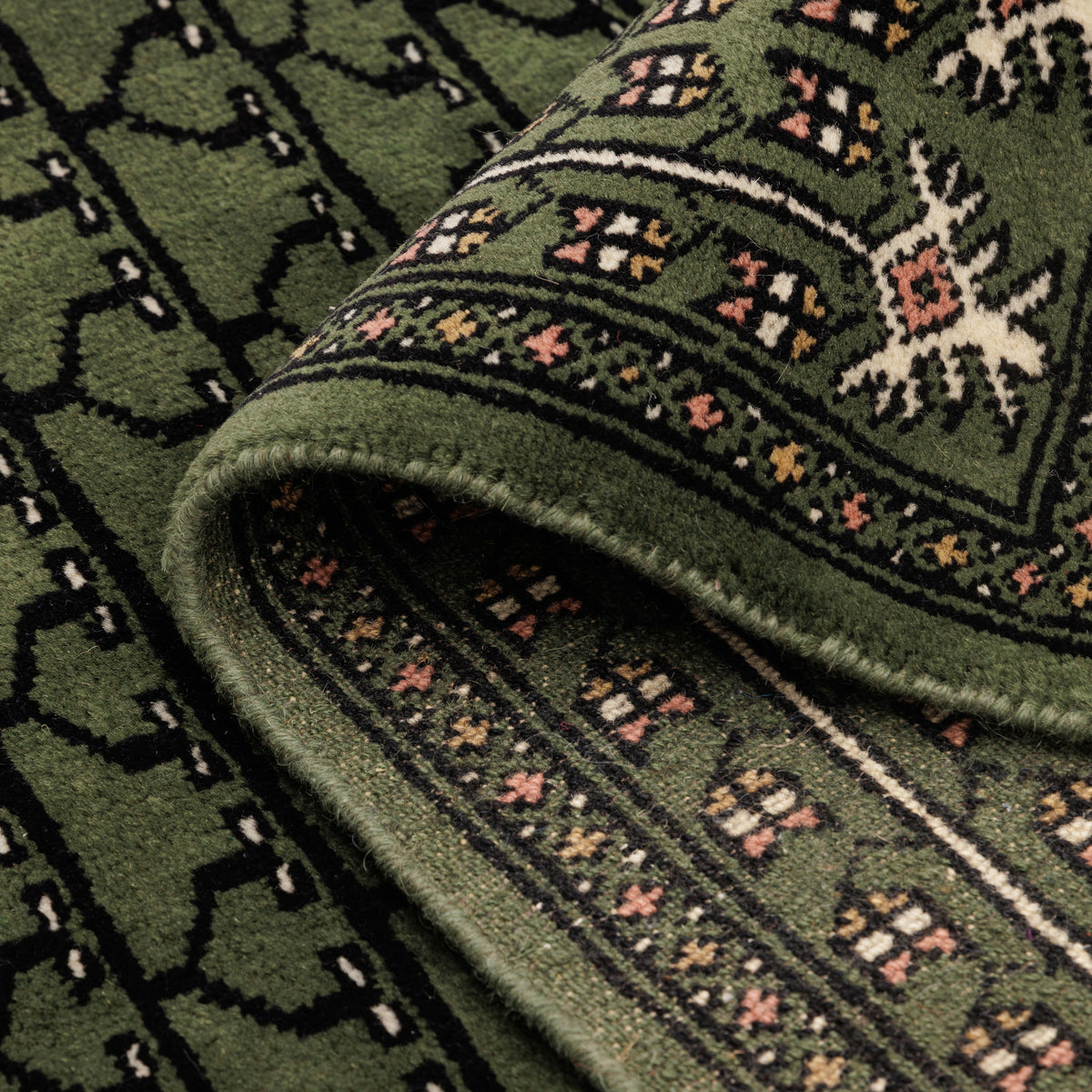 Covor Lână Merinos Înnoat Manual – Hachli Ensi Verde (9)