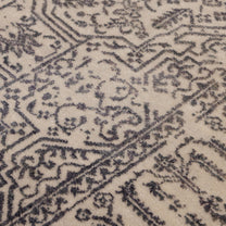Covor Lână Merinos Înnoat Manual – Vintage Patinat Alabastru-Gri (5)