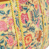 Geantă Tote - 100% Bumbac - Imprimeu Floral Galben (5)